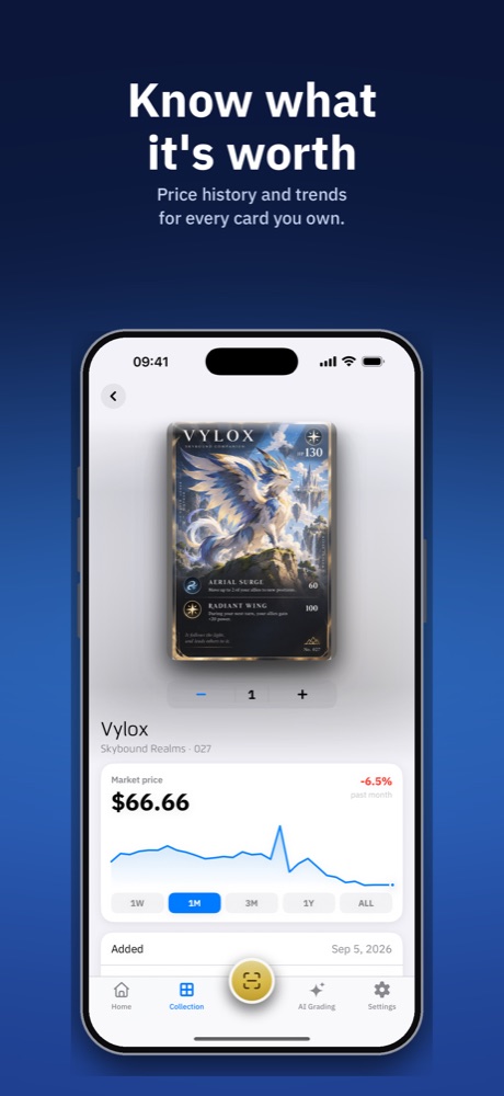Card detail with market prices